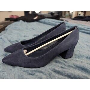 BRAND NEW Calvin Klein Lenott  Womens Pumps Blue Suede Size 8M